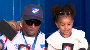 Christian Ebere y su hija.