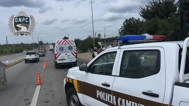 Un adolescente de 14 años resultó politraumatizado en un siniestro de tránsito en la Ruta 8