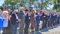 El expresidente José Mujica y la exsenadora Lucía Topolansky en Buenos Aires.