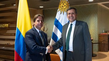 Lacalle Pou en Colombia.