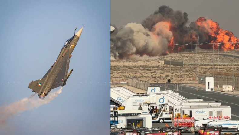 Video: un avión de combate terminó estrellado frente a cientos de espectadores en el Dubai Air Show