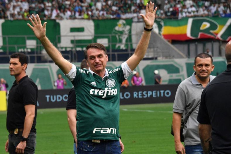 Bolsonaro, el hincha del Palmeiras que quiere un triunfo de Flamengo