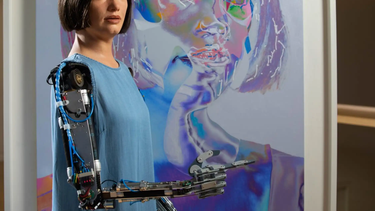 una obra del robot artista ai-da saldra a subasta en sothebys: un hito en el mundo del arte
